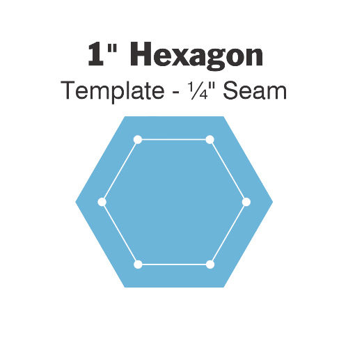 1” hexagon template