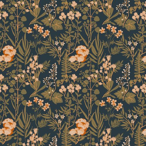 Wild Flowers - Navy