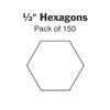 ½" Hexagon Papers - 150