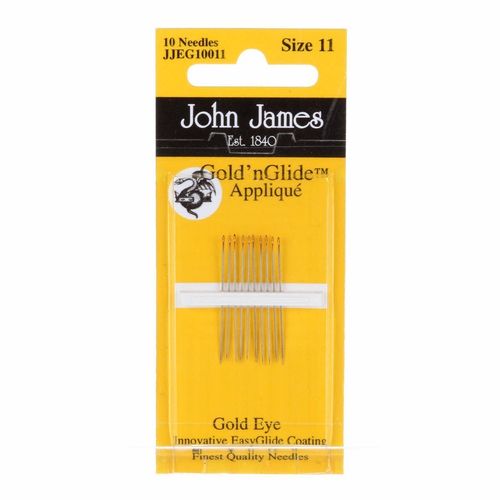 John James Gold'n Glide Applique Needles #11