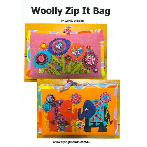 Woolly Zip It Bag Elephant - Pattern