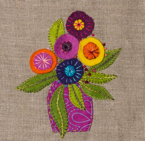 Little Vase - Stitchery kit