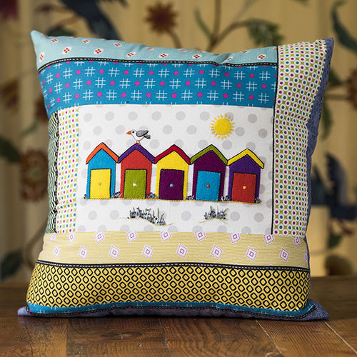 Seaside cushion - Beach huts kit