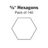 ⅝”  hexagon papers - 140