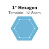 1” hexagon template