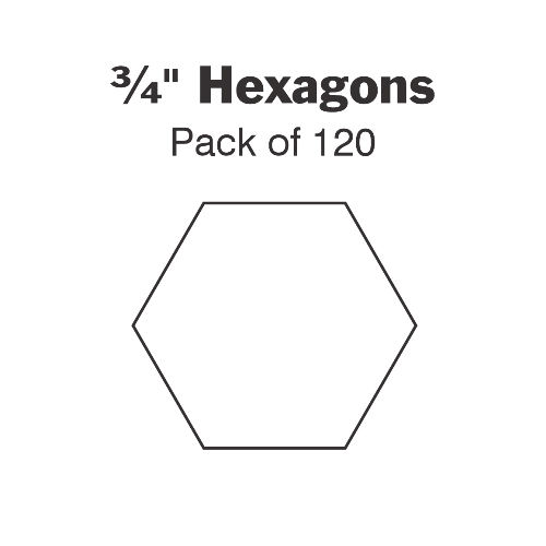 ¾” hexagon papers - 120