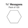 ¾” hexagon papers - 120