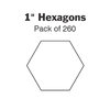 1” hexagon papers - 260
