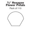 ¾” Hexagon Flower Petal papers - 110