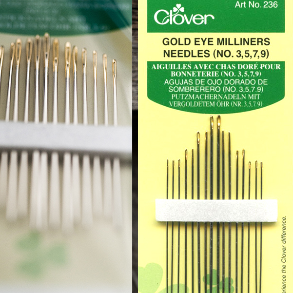 Clover Milliners Needles - Size 3/9