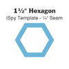 1 ½” Hexagon iSpy Template - ¼" Seam