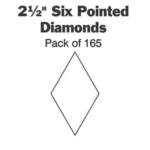 2 ½” Six pointed Diamond papers