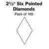 2 ½” Six pointed Diamond papers