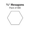 ¾” hexagon papers - 480