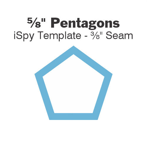 ⅝" Pentagon iSpy Template - ⅜" Seam