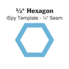 ½" Hexagon iSpy Template - ¼" Seam