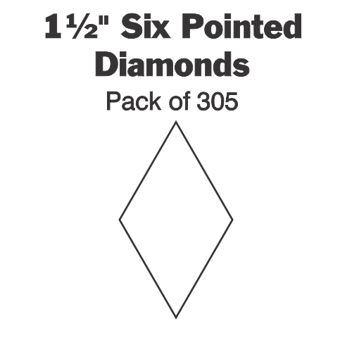 1 ½” Six pointed Diamond papers