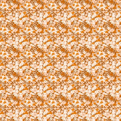 Small Flowers Rust Multi
