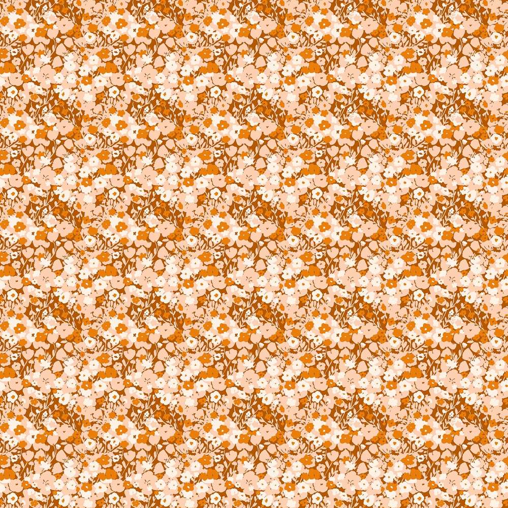 Small Flowers Rust Multi *