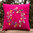 Embroidered Wreath Cushion