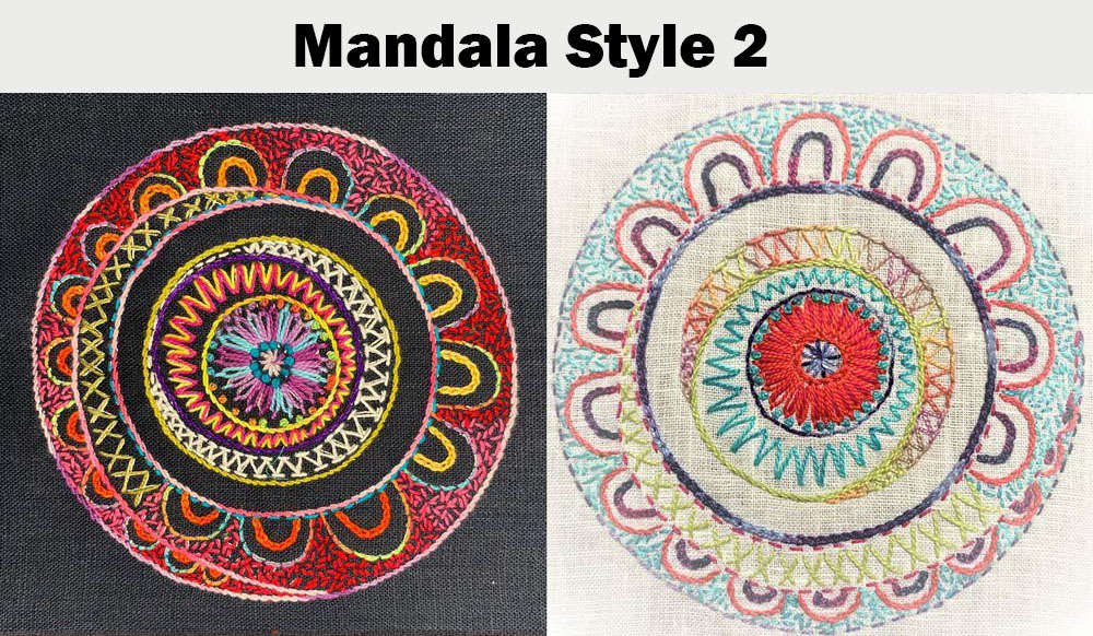Mandala embroideries