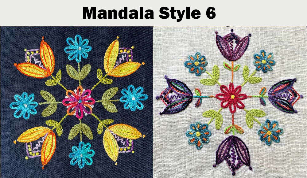 Mandala embroideries