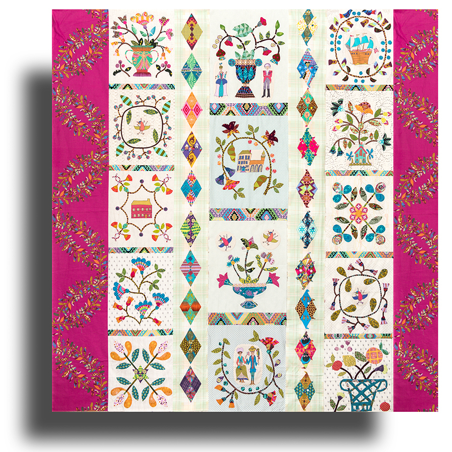 Folk Art Revolution BOM - quilt - SOLD