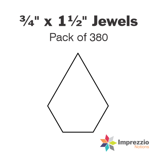 ¾" x 1½" Jewel Papers - Pack of 380