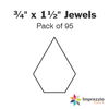 ¾" x 1½" Jewel Papers - Pack of 95