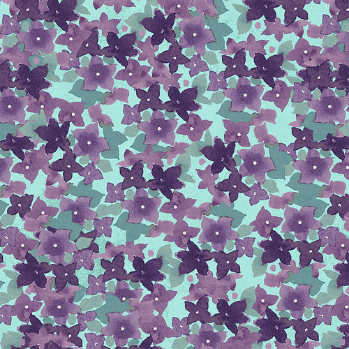 Violets - Light Aqua