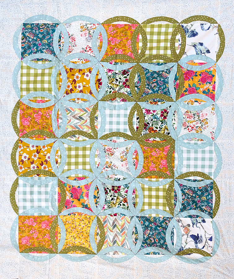 Wedding ring quilt kit hot sale