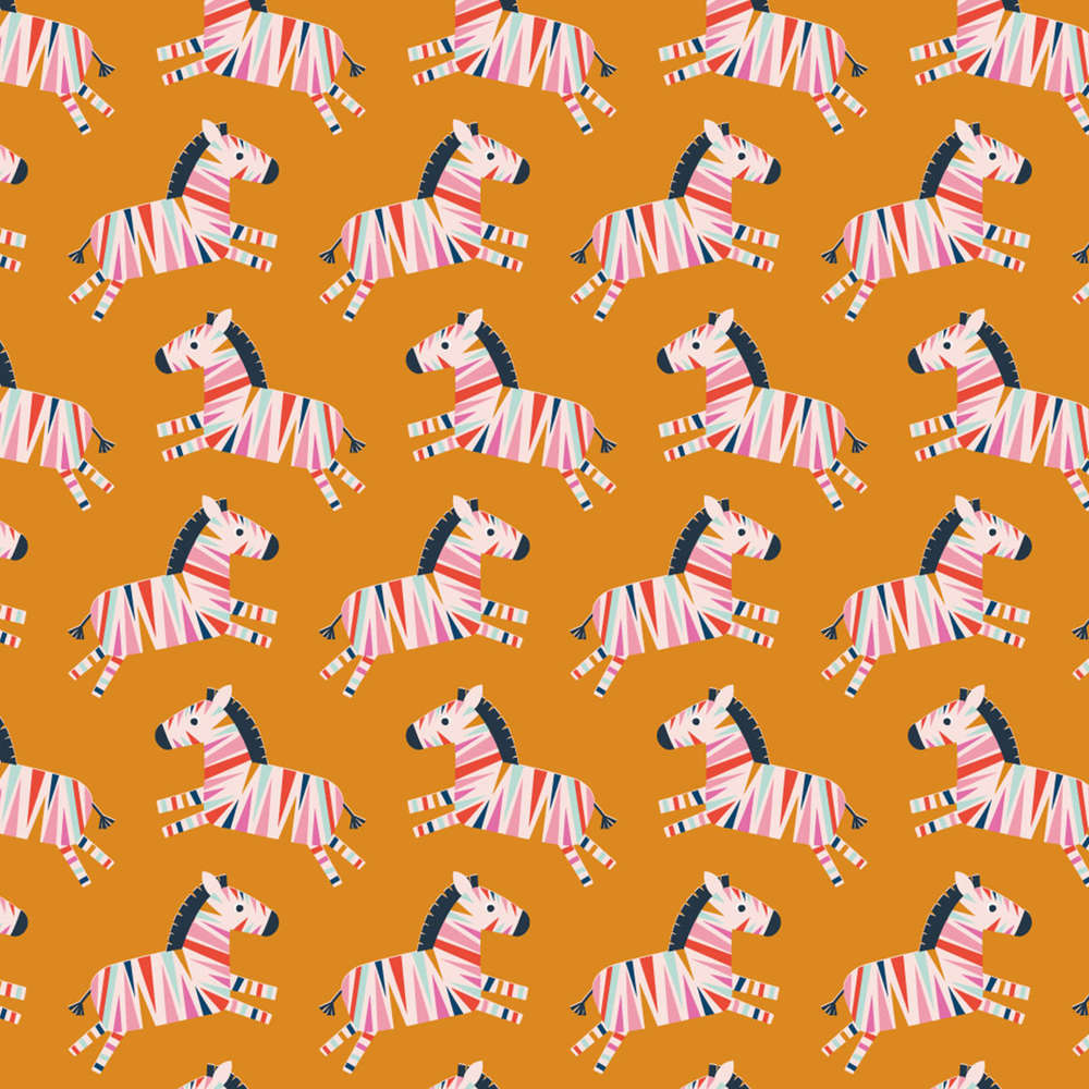Zebras - orange