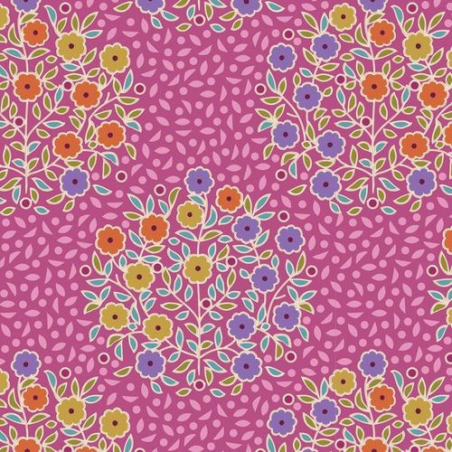 CONFETTI FLORAL - Mustard Cerise