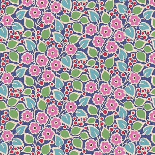 TOPSY TURVY FLORAL - Blue *