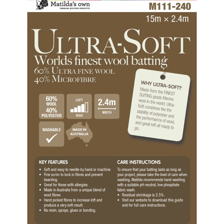 Ultra Soft Wool Batting