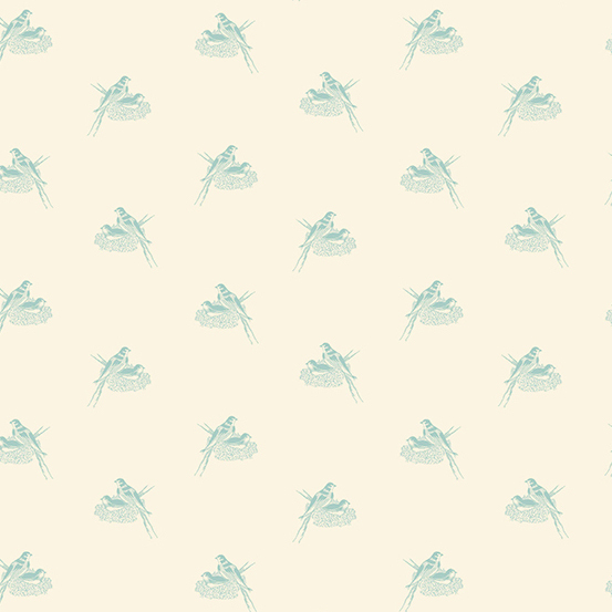 Nesting Birds - Teal