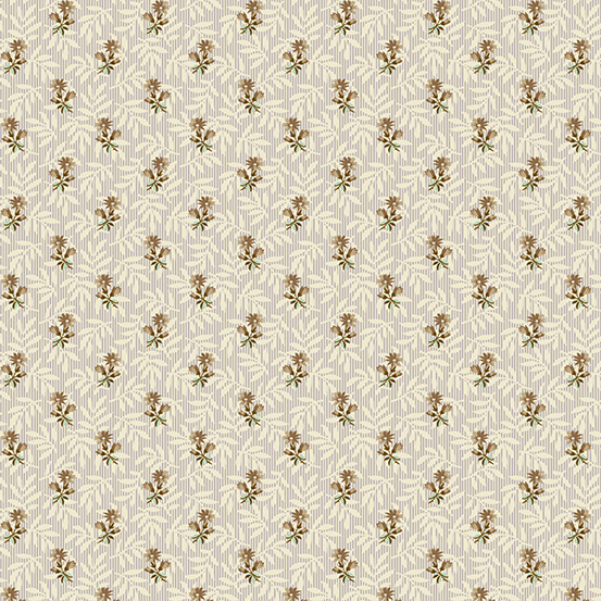 Floral Stripe - Plum