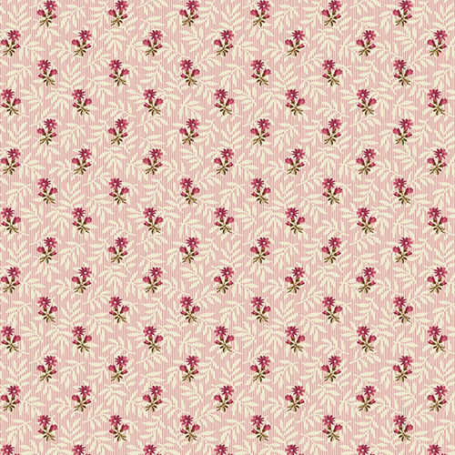 Floral Stripe - Crimson