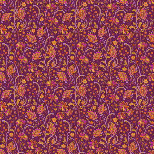 Chintz - Burgundy