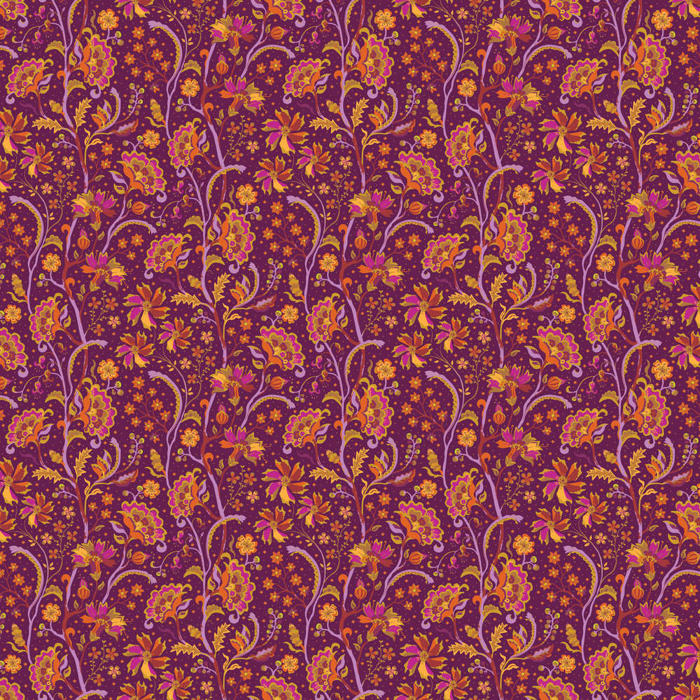 Chintz - Burgundy