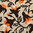 Tropical Flower - Brown/ Orange