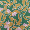 Tropical Flower - Green/ pink