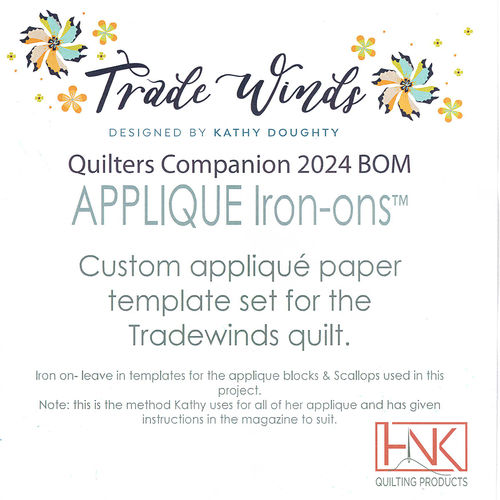 Trade Winds - Custom appliqué paper template set