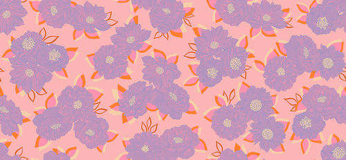Favorite Flowers - Balmy - Quilt Back
