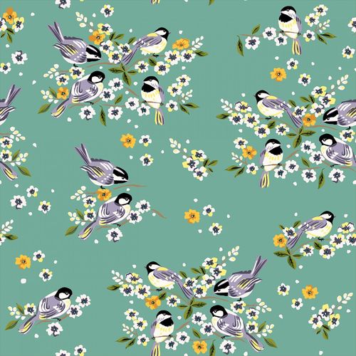 Birdies in Turquoise