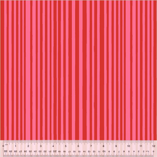 Mini Stripe - Capsicum Perfect Pink