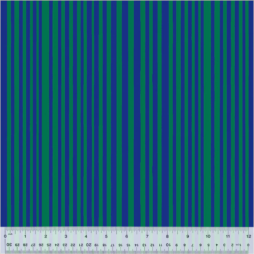 Mini Stripe - Majorelle Blue Kelp