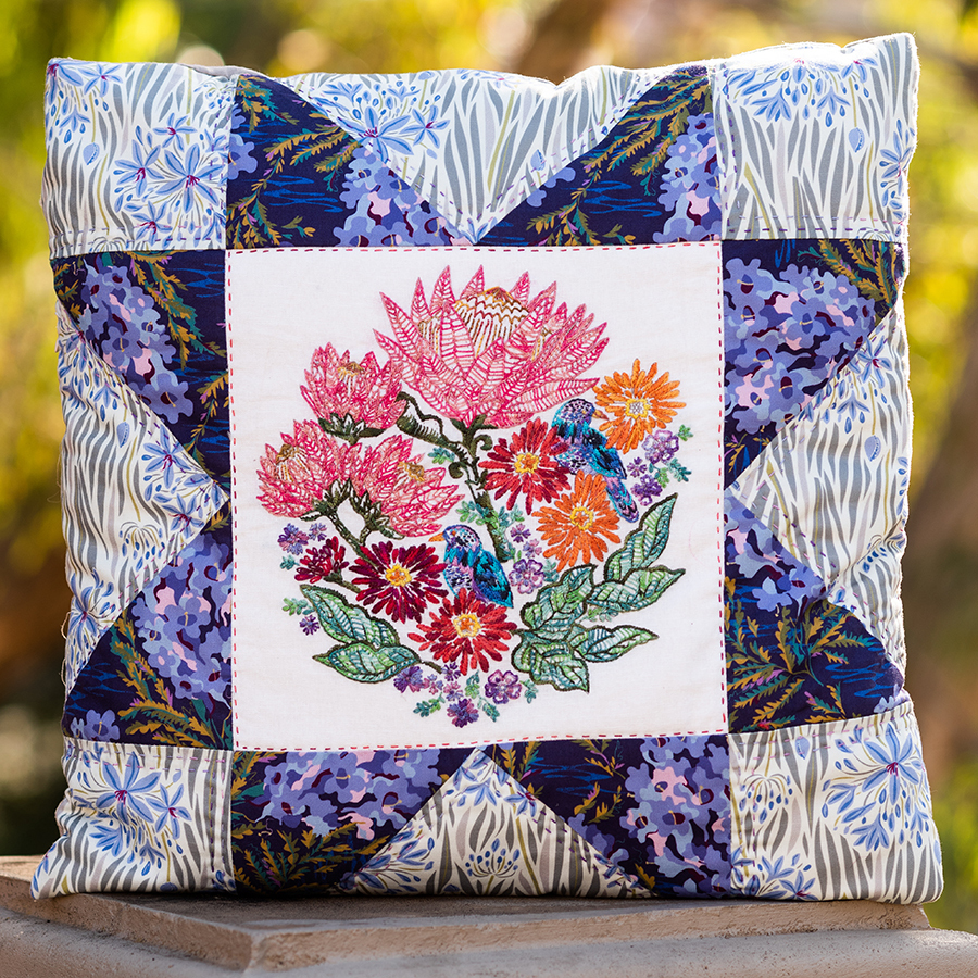 Wandering Eye Stitchery Cushion - kit
