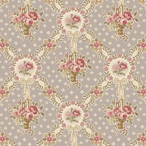 Floral Basket - Grey