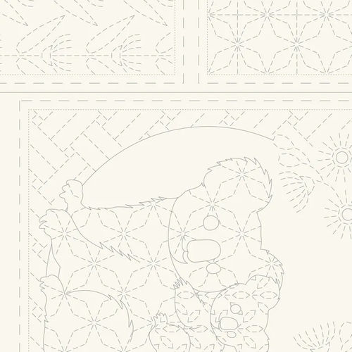 FAUNA SASHIKO NATURAL PANEL 60 cm